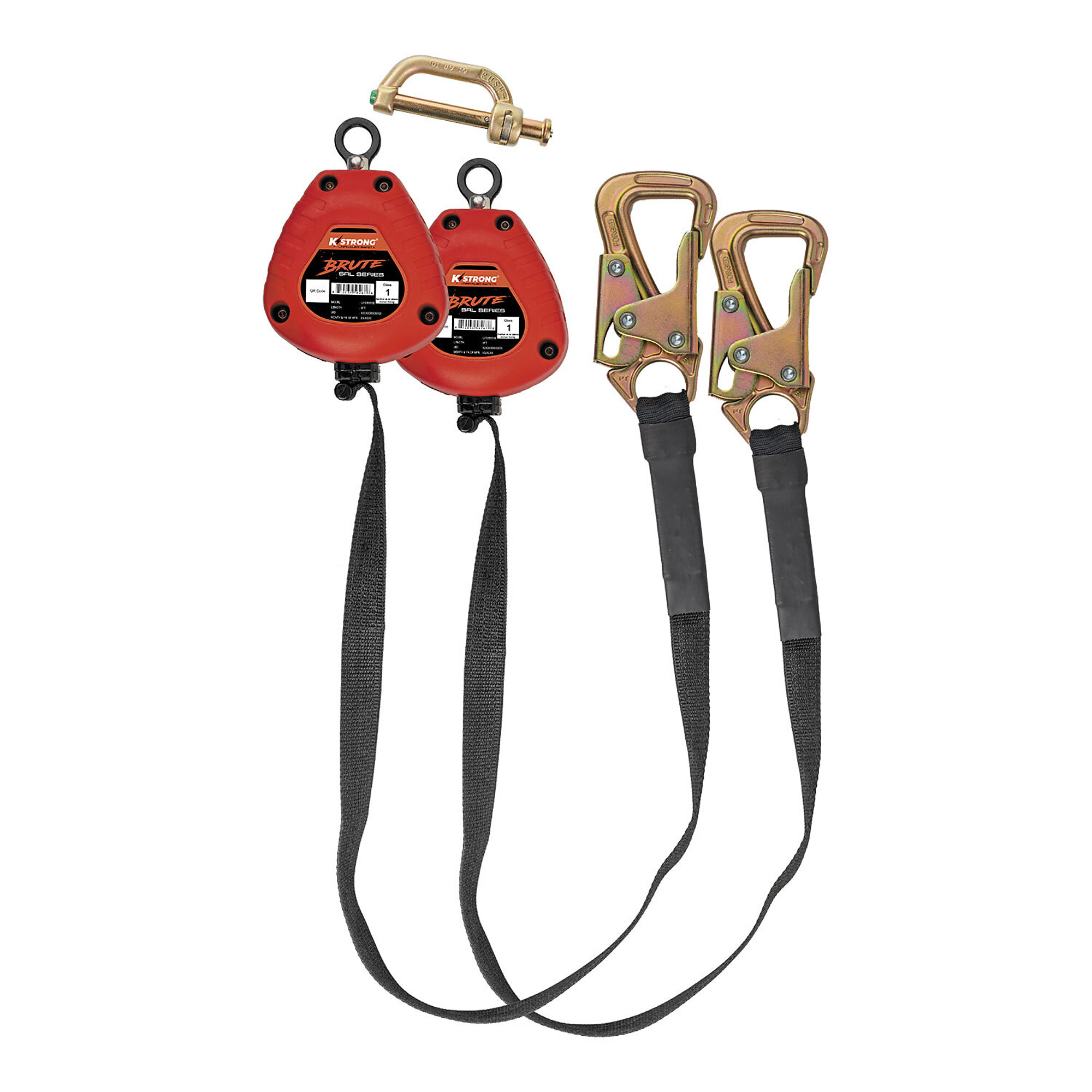 KStrong Brute Dual 9ft. Tie-Back SRL — Hi-Abrasion Resistant Webbing, Tie-Back Hooks, Dorsal Connector, 310-Lb. Capacity, Model# UFS359506D